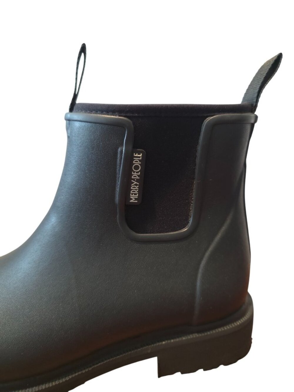 Merry People BOBBI Black Waterproof Ankle Gumboot Rain Boots Unisex Sz EU 39 - Picture 6 of 7